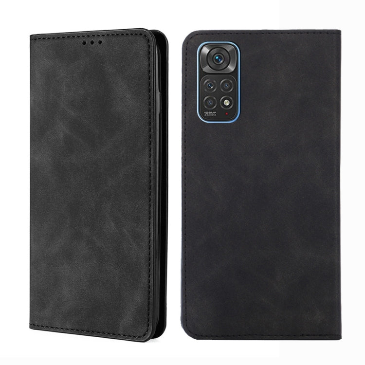 For Xiaomi Redmi Note 11 Global / Note 11S Skin Feel Magnetic Flip Leather Phone Case