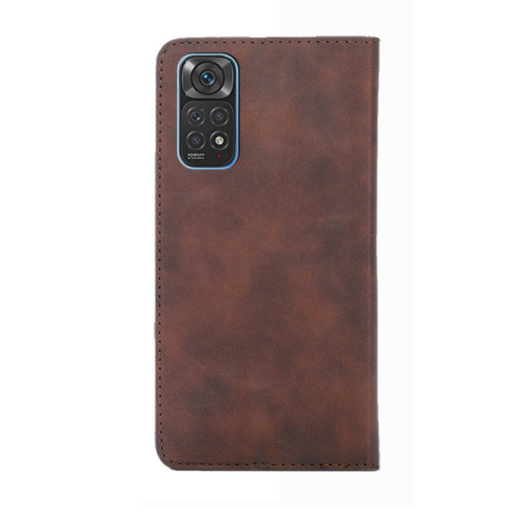 For Xiaomi Redmi Note 11 Global / Note 11S Skin Feel Magnetic Flip Leather Phone Case