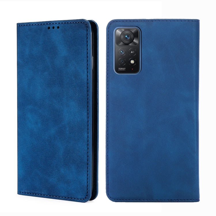 For Xiaomi Redmi Note 11 Pro 4G/5G Global Skin Feel Magnetic Flip Leather Phone Case