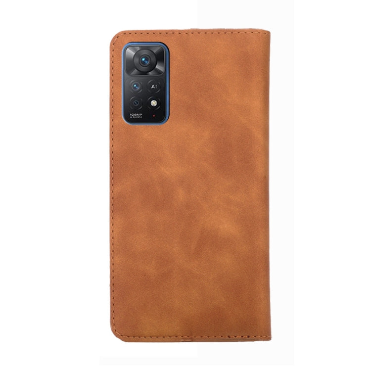 For Xiaomi Redmi Note 11 Pro 4G/5G Global Skin Feel Magnetic Flip Leather Phone Case