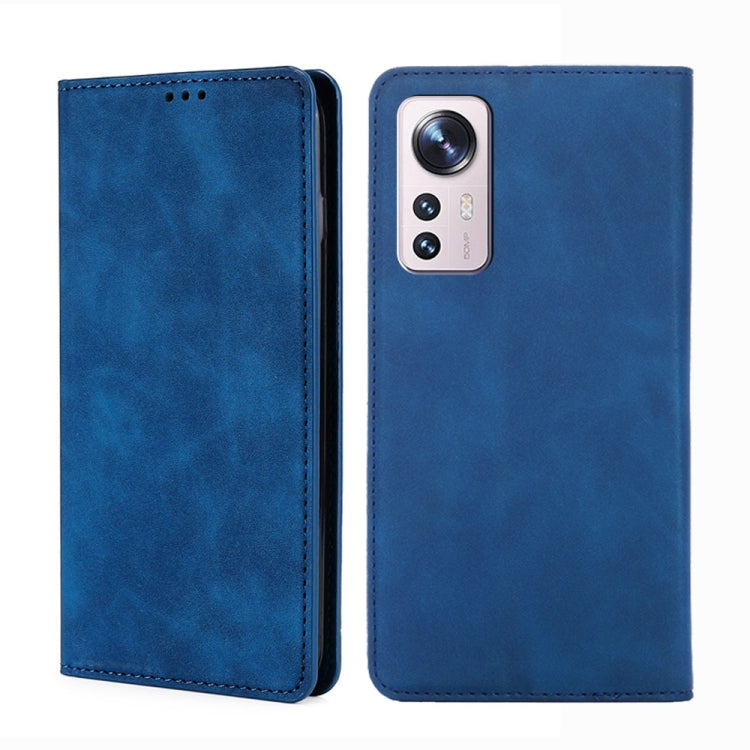 For Xiaomi 12 Pro Skin Feel Magnetic Flip Leather Phone Case