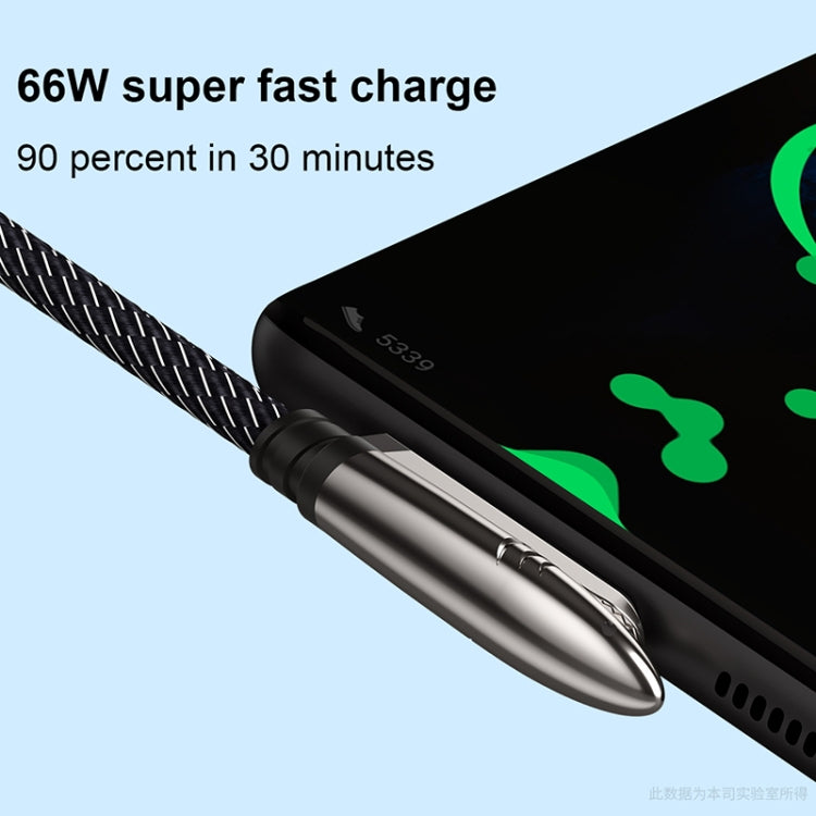 FLOVEME YXF226756_1 6A USB to USB-C / Type-C Interface Fully Compatible Shark Fast Charging Data Cable, Cable Length:1.8m