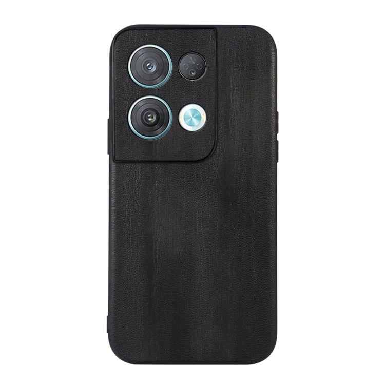 For OPPO Reno8 Pro 5G China Yellow Cow Texture PU Phone Case