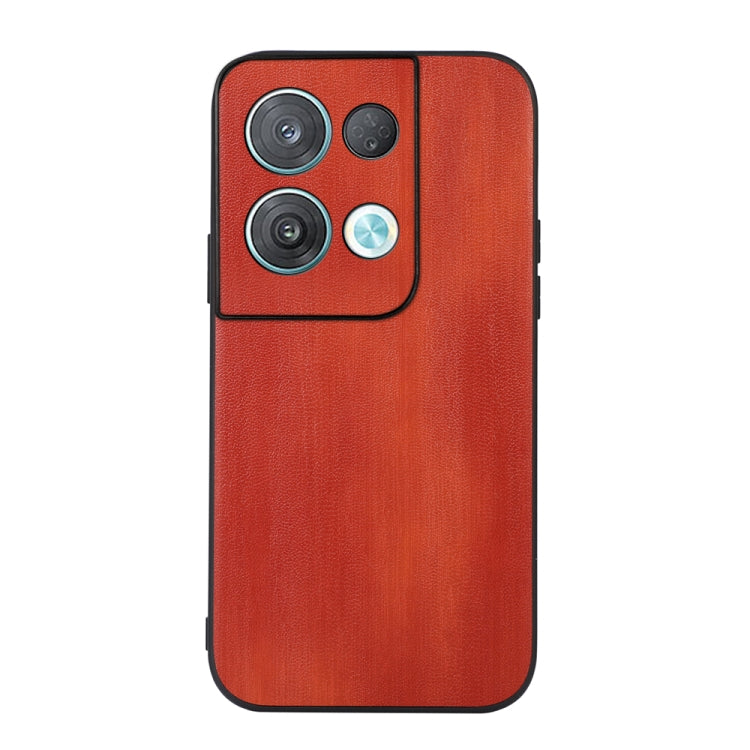 For OPPO Reno8 Pro 5G China Yellow Cow Texture PU Phone Case