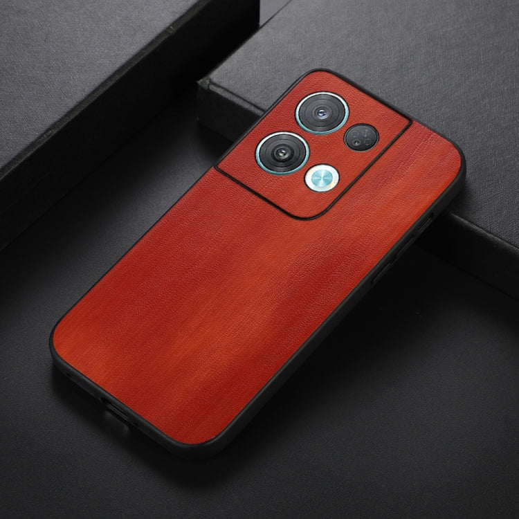 For OPPO Reno8 Yellow Cow Texture PU Phone Case