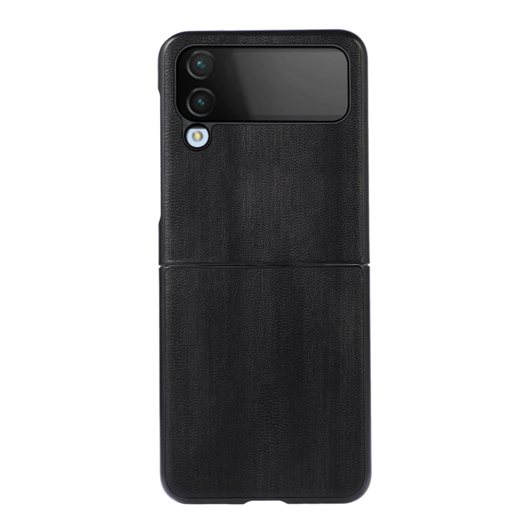 For Samsung Galaxy Z Flip4 Yellow Cow Texture PU Phone Case