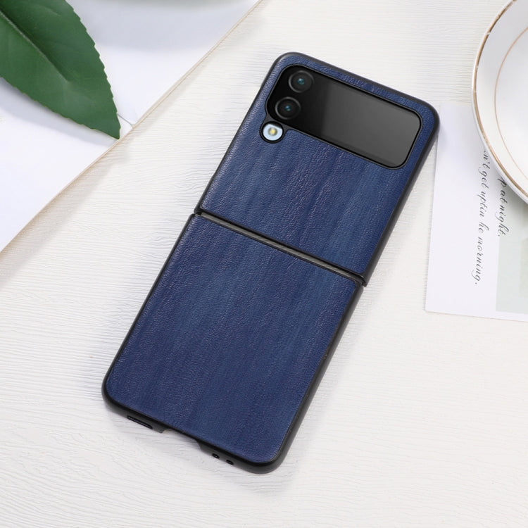 For Samsung Galaxy Z Flip4 Yellow Cow Texture PU Phone Case