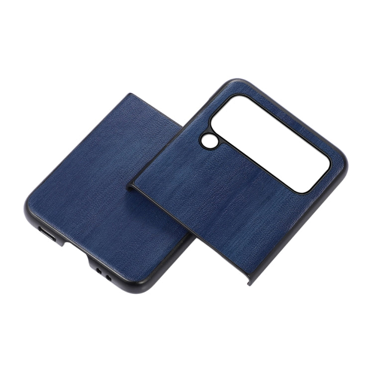For Samsung Galaxy Z Flip4 Yellow Cow Texture PU Phone Case