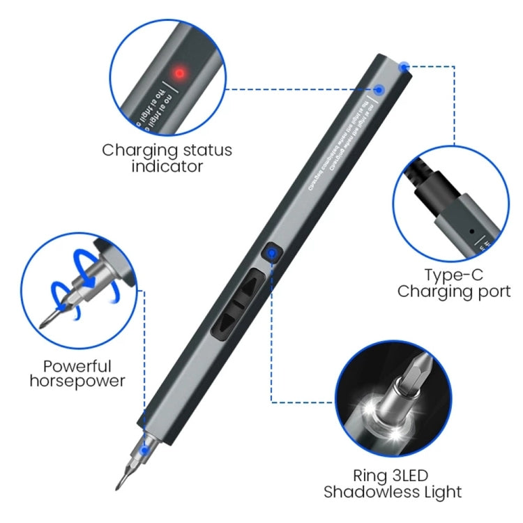 12 in 1 Type-C Port Rechargeable Cordless Electric Screwdriver Set