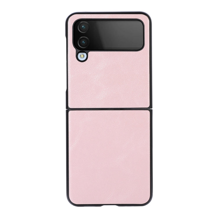 For Samsung Galaxy Z Flip4 Cowhide Texture PU Phone Case