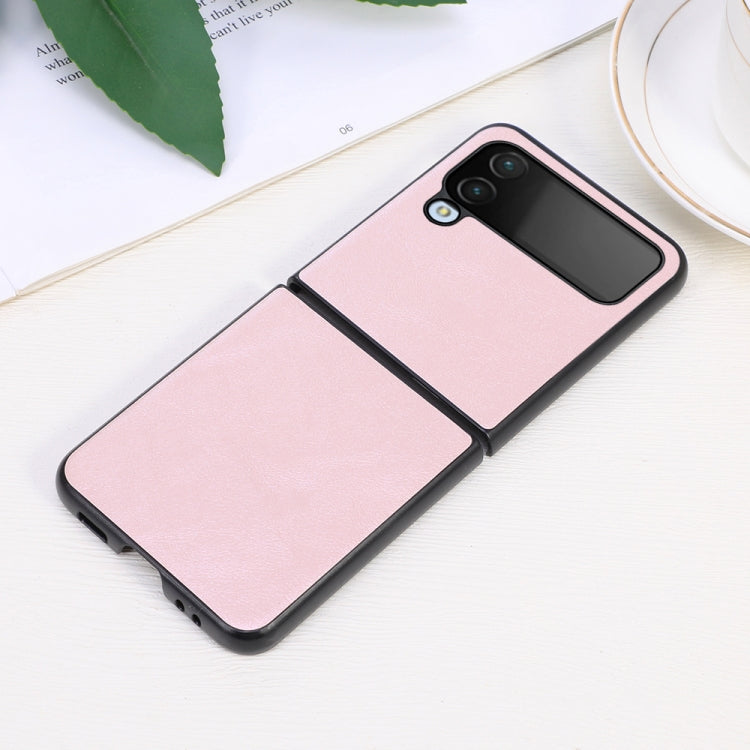 For Samsung Galaxy Z Flip4 Cowhide Texture PU Phone Case