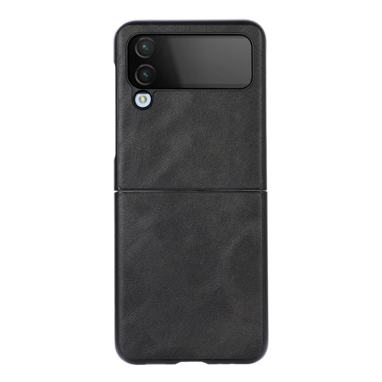 For Samsung Galaxy Z Flip4 Cowhide Texture PU Phone Case