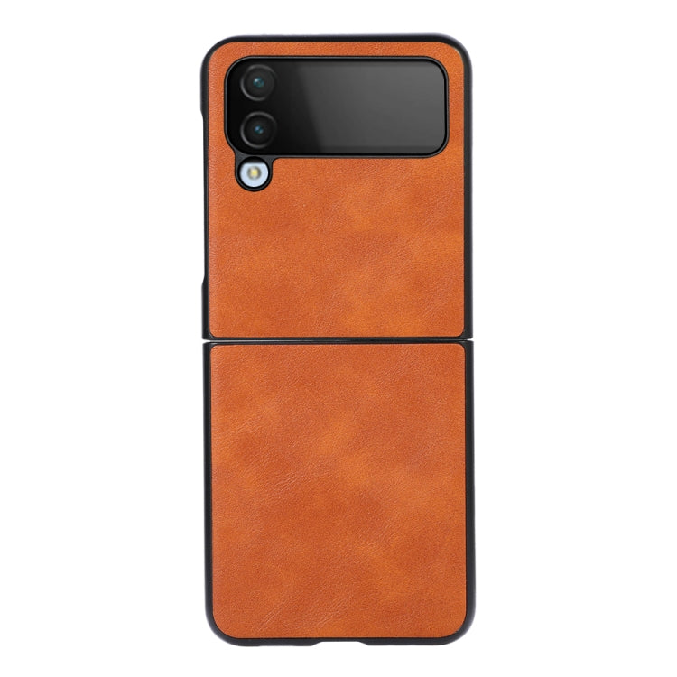 For Samsung Galaxy Z Flip4 Cowhide Texture PU Phone Case