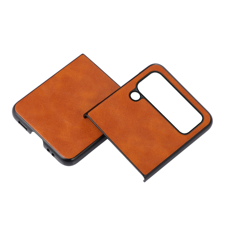 For Samsung Galaxy Z Flip4 Cowhide Texture PU Phone Case
