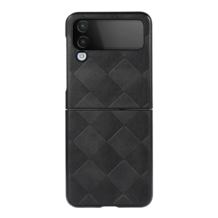 For Samsung Galaxy Z Flip4 Weave Plaid PU Phone Case
