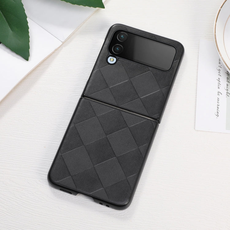 For Samsung Galaxy Z Flip4 Weave Plaid PU Phone Case