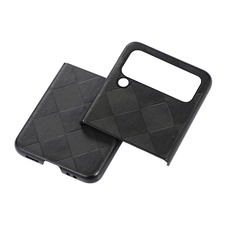 For Samsung Galaxy Z Flip4 Weave Plaid PU Phone Case
