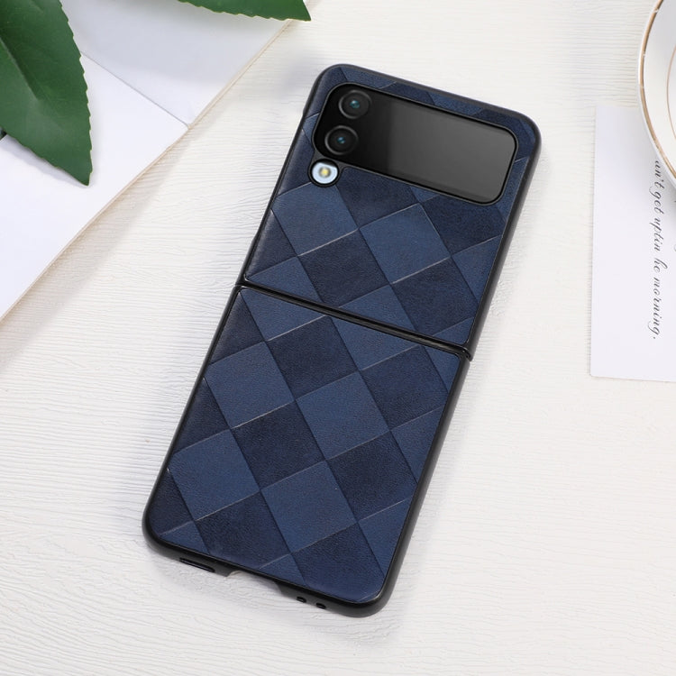 For Samsung Galaxy Z Flip4 Weave Plaid PU Phone Case
