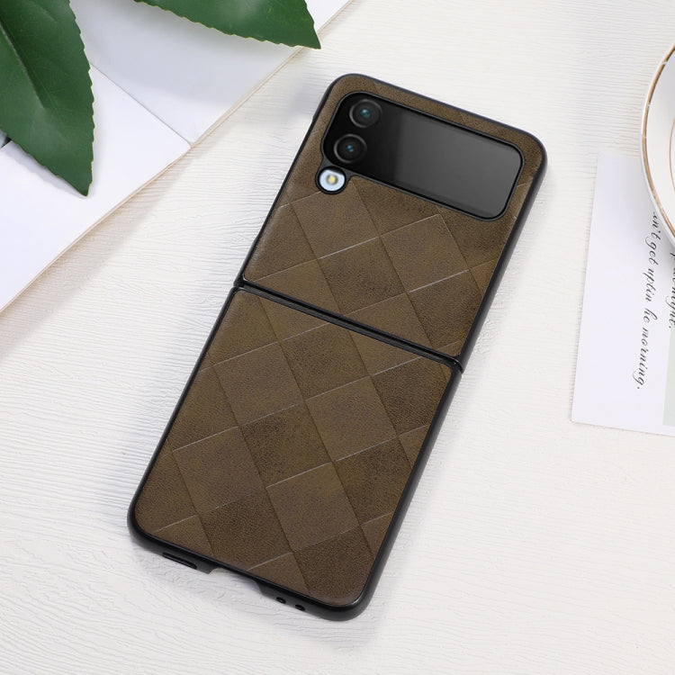 For Samsung Galaxy Z Flip4 Weave Plaid PU Phone Case
