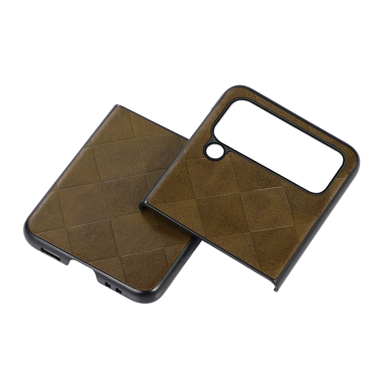 For Samsung Galaxy Z Flip4 Weave Plaid PU Phone Case