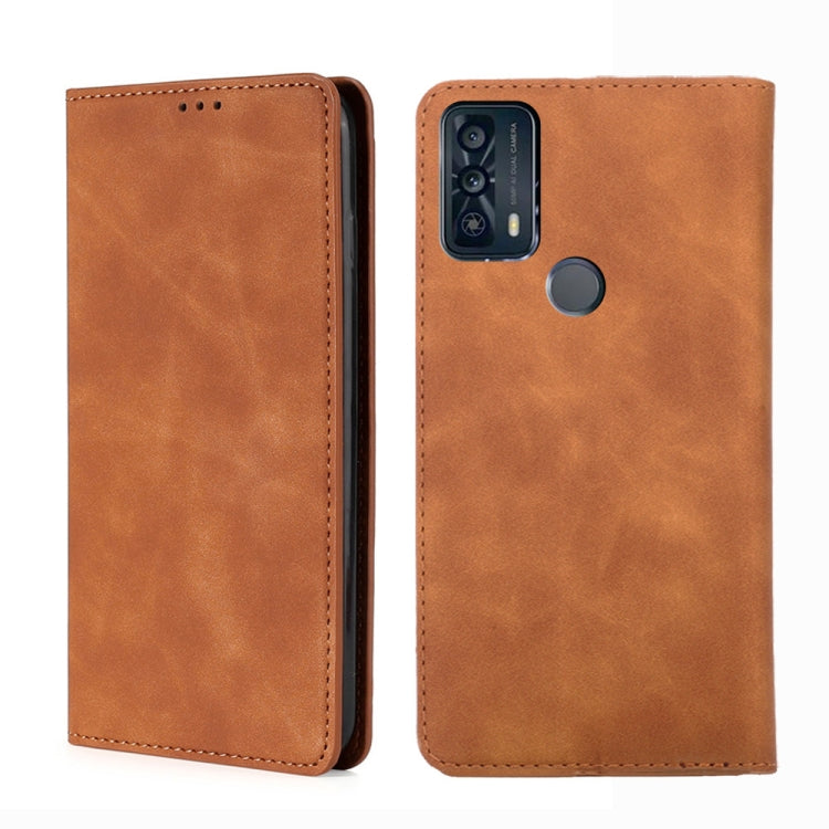 For TCL 20B-6159K Skin Feel Magnetic Horizontal Flip Leather Phone Case