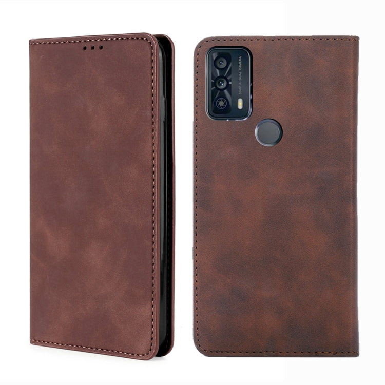 For TCL 20B-6159K Skin Feel Magnetic Horizontal Flip Leather Phone Case