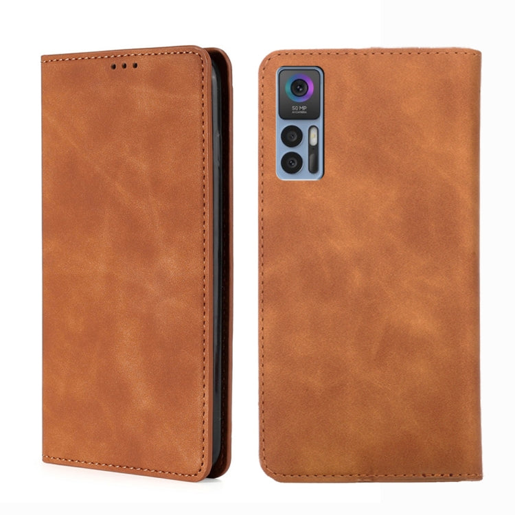 For TCL 30 5G / 30+ 5G Skin Feel Magnetic Horizontal Flip Leather Phone Case