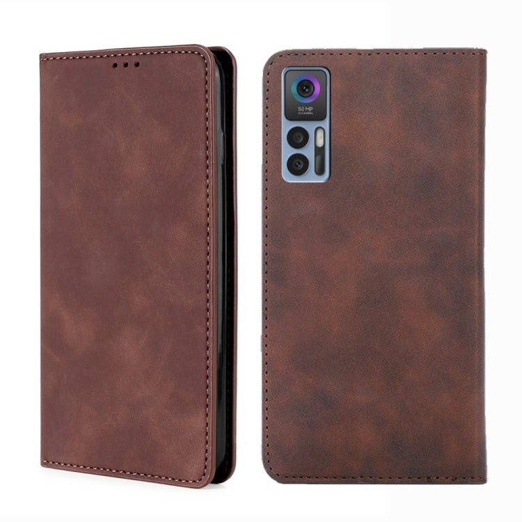 For TCL 30 5G / 30+ 5G Skin Feel Magnetic Horizontal Flip Leather Phone Case