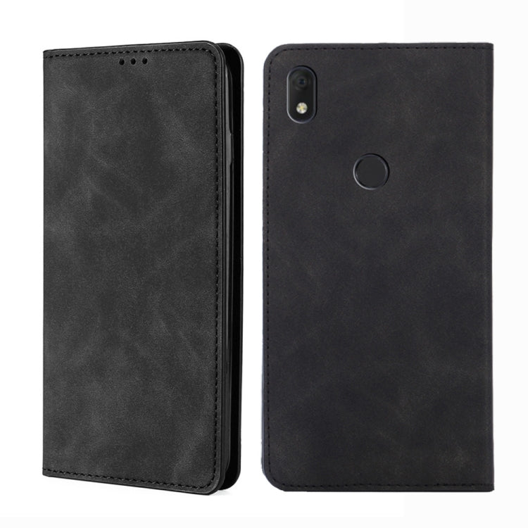 For Alcatel Axel / Lumos Skin Feel Magnetic Horizontal Flip Leather Phone Case