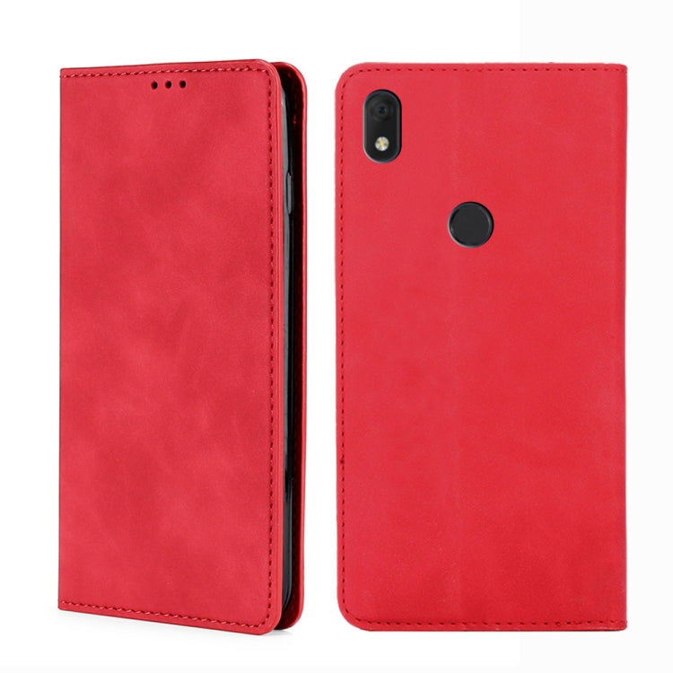 For Alcatel Axel / Lumos Skin Feel Magnetic Horizontal Flip Leather Phone Case