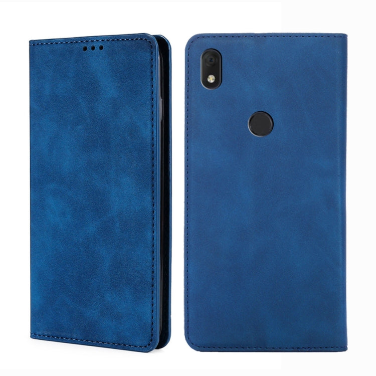 For Alcatel Axel / Lumos Skin Feel Magnetic Horizontal Flip Leather Phone Case