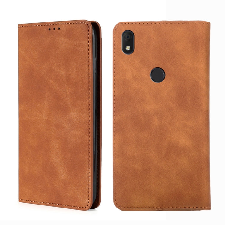 For Alcatel Axel / Lumos Skin Feel Magnetic Horizontal Flip Leather Phone Case