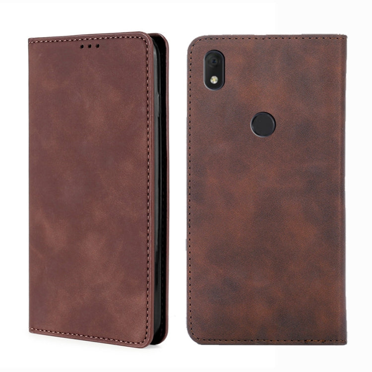 For Alcatel Axel / Lumos Skin Feel Magnetic Horizontal Flip Leather Phone Case