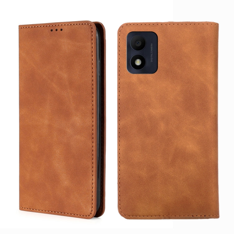 For Alcatel 1B 2022 Skin Feel Magnetic Horizontal Flip Leather Phone Case