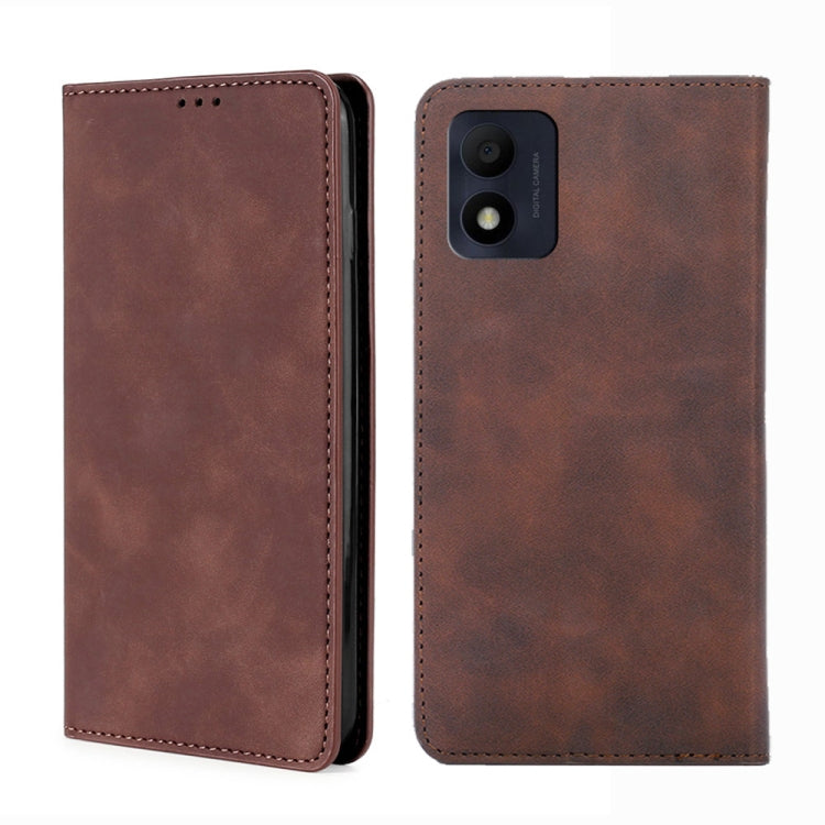 For Alcatel 1B 2022 Skin Feel Magnetic Horizontal Flip Leather Phone Case