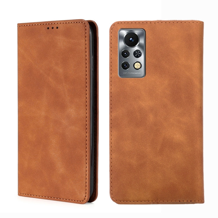 For Infinix Hot 11S-X6812 Skin Feel Magnetic Horizontal Flip Leather Phone Case