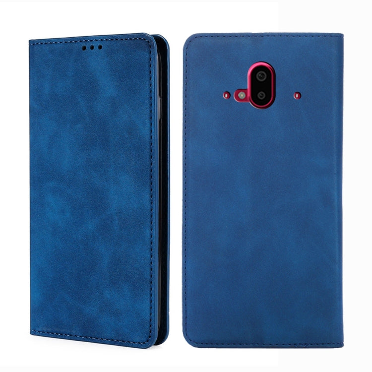 For Fujitsu Arrows F-52B Skin Feel Magnetic Horizontal Flip Leather Phone Case