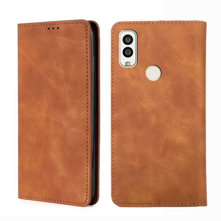 For Kyocera Android One S9-KC S304 / Digno Sanga Edition Skin Feel Magnetic Horizontal Flip Leather Phone Case
