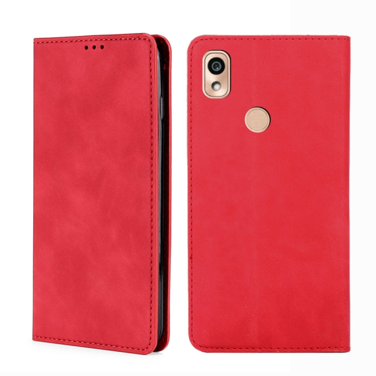 For Kyocera KY-51B Skin Feel Magnetic Horizontal Flip Leather Phone Case