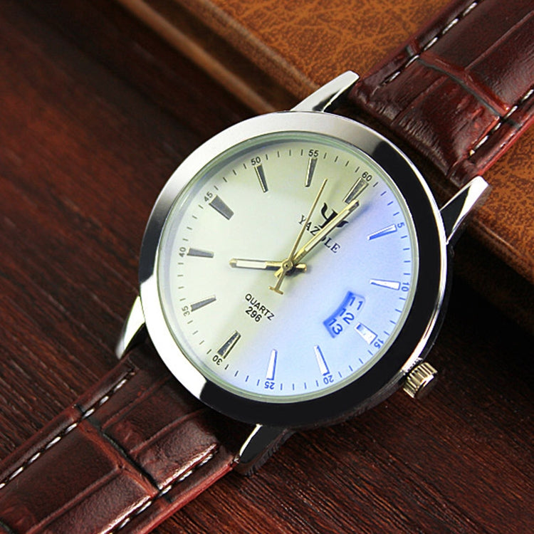 YAZOLE 296 Calendar Waterproof Luminous Quartz Watch