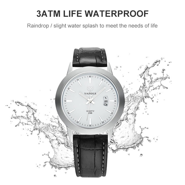 YAZOLE 296 Calendar Waterproof Luminous Quartz Watch