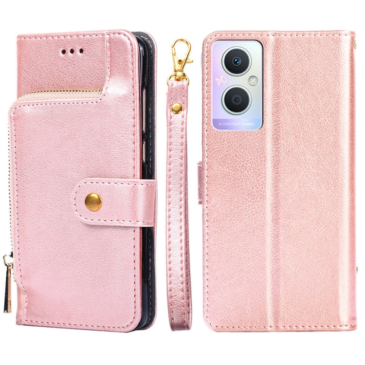 For OPPO A95 5G Zipper Bag Leather Phone Case