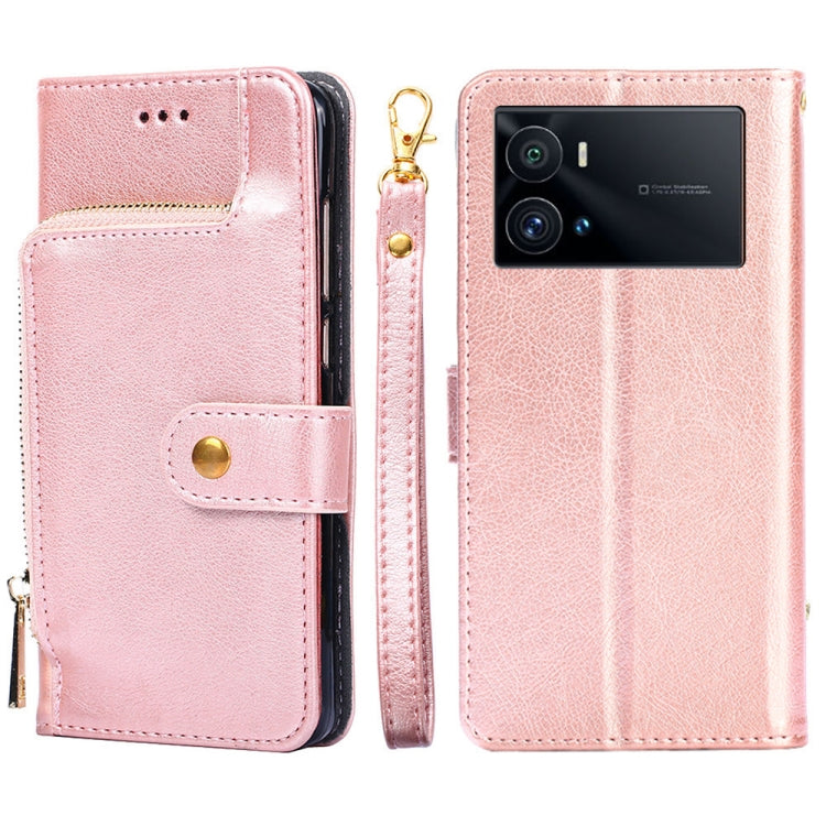 For vivo IQOO 9 Pro 5G Zipper Bag Leather Phone Case