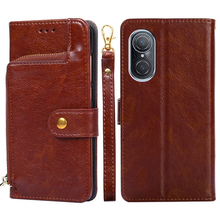 For Huawei nova 9 SE 4G Zipper Bag Leather Phone Case