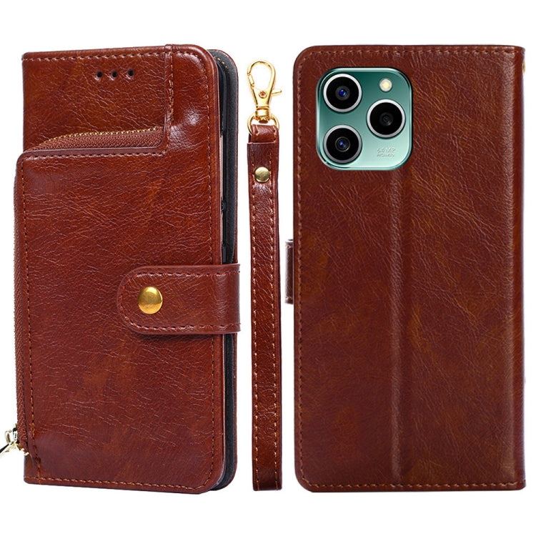 For Honor 60 SE Zipper Bag Leather Phone Case