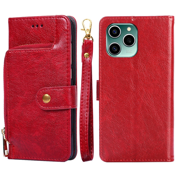 For Honor 60 SE Zipper Bag Leather Phone Case