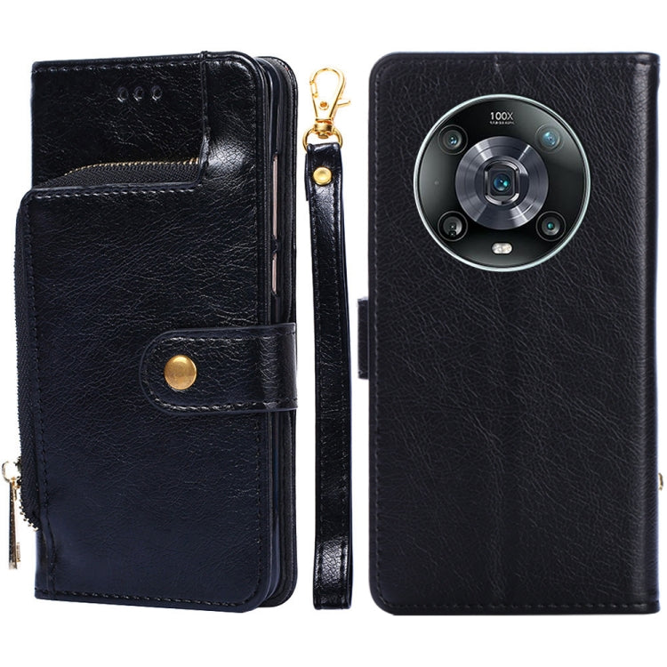 For Honor Magic4 Pro Zipper Bag Leather Phone Case