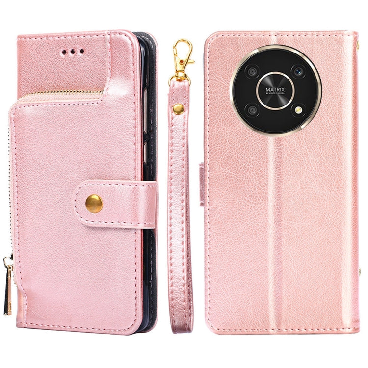 For Honor X30 Zipper Bag Leather Phone Case