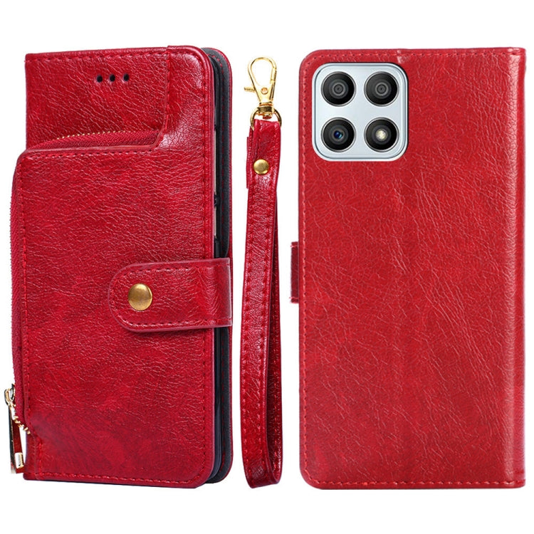 For Honor X30i Zipper Bag Leather Phone Case