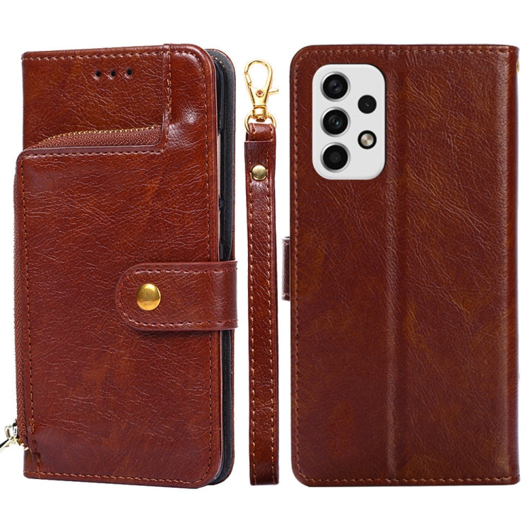 For Samsung Galaxy A23 5G Zipper Bag Leather Phone Case